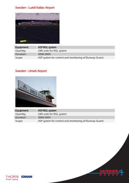 Airfield Lighting Reference List - Safegate