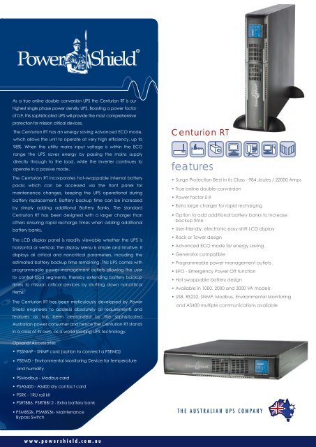 PowerShield Centurion RT UPS Brochure