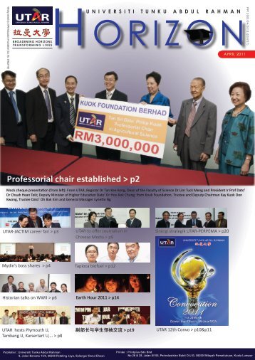 April Issue - UTAR News - Universiti Tunku Abdul Rahman