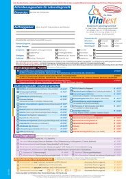 Anforderungsschein Stuhldiagnostik (PDF) - Vitatest