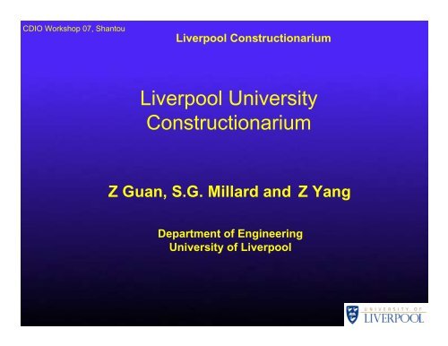 Liverpool University Constructionarium - Cdio