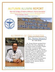 2012 Student Alumni Report - New York College of Podiatric Medicine