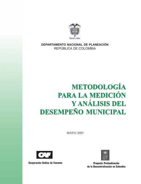 MetodologÃ­a para la MediciÃ³n y AnÃ¡lisis del DesempeÃ±o Municipal