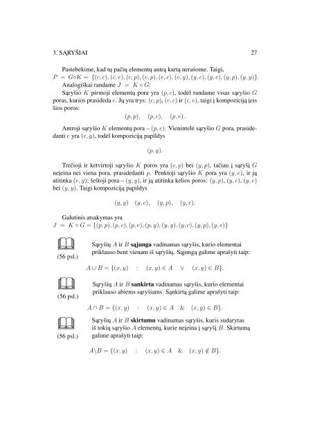 DISKREÄIOSIOS MATEMATIKOS UÅ½DAVINYNAS