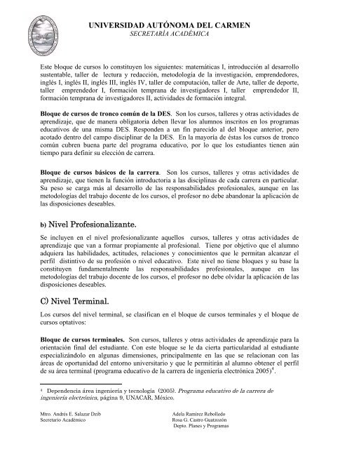 Guía de Sistema de Créditos - Universidad Autónoma del Carmen