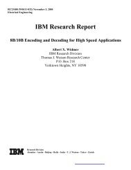 IBM Research Report 8B/10B Encoding and Decoding for High ...