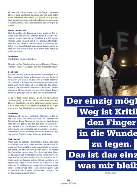 DT Magazin | Ausgabe 4 - Spielzeit 2009/10 - Deutsches Theater