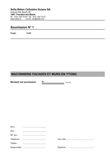 Texte de soumission 2013 en format pdf - Ytong