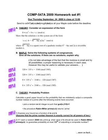 COMP-547A 2009 Homework set #1