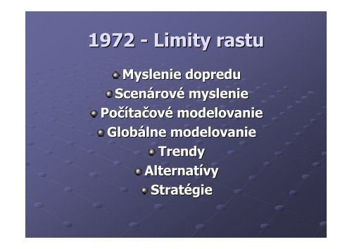 1972 - Limity rastu