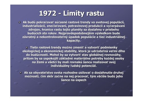 1972 - Limity rastu