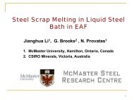 Steel Scrap Melting in Liquid Steel Bath in EAF - Course Notes