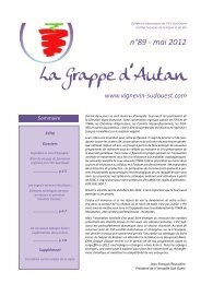 La Grappe d'Autan nÂ°89 de mai 2012 - IFV Sud-Ouest