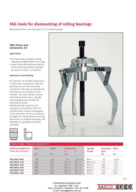 FAG tools for mechanical mounting and dismounting of rolling ...