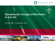 Dynamische reisinformatie in het OV - Connekt