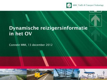 Dynamische reisinformatie in het OV - Connekt