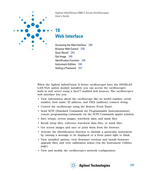 Agilent InfiniiVision 2000 X-Series Oscilloscopes User's Guide