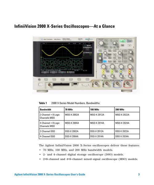 Agilent InfiniiVision 2000 X-Series Oscilloscopes User's Guide