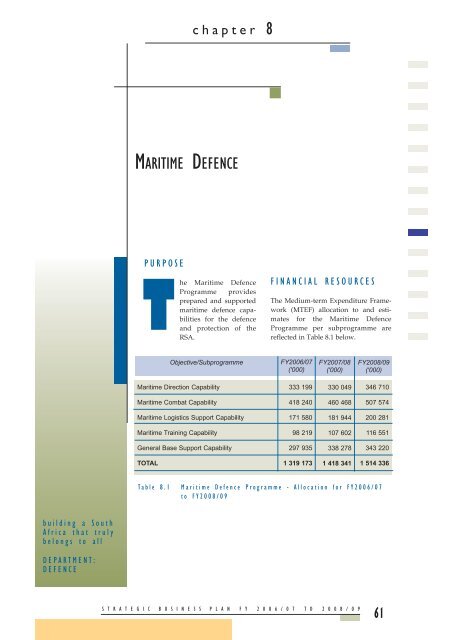 FY2006/07 to FY2008/09 - Department of Defence