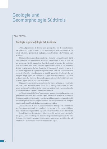 Geologie und Geomorphologie Südtirols 1.1