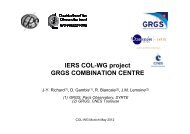 IERS COL-WG project GRGS COMBINATION CENTRE
