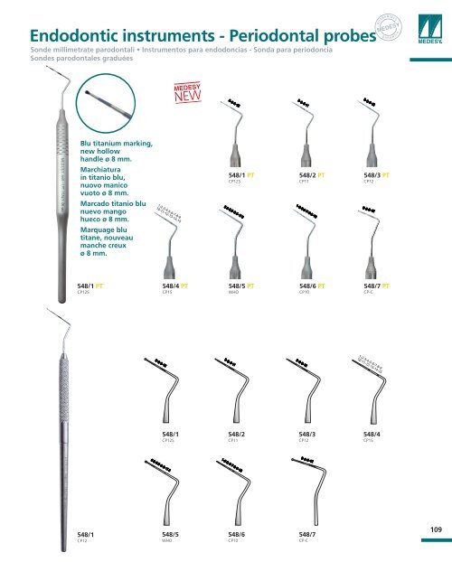 Stainless steel instruments with hollow light ... - Janouch Dental