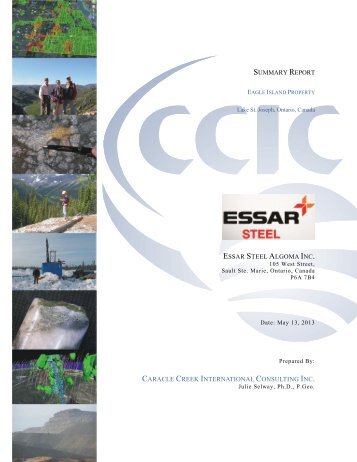 Essar Steel â Eagle Island Property - Ontario Prospector's Association