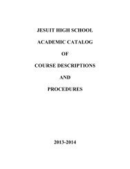 jesuit high school academic catalog of course descriptions and ...