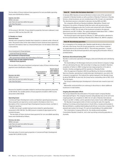 Skanska Annual Report 2003