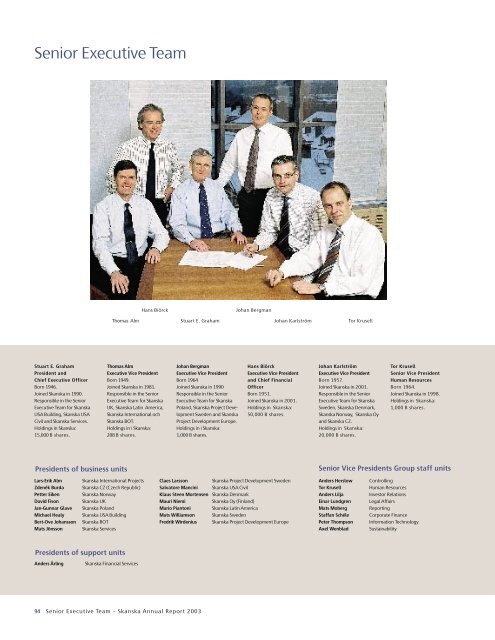 Skanska Annual Report 2003