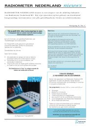 RADIOMETER NEDERLAND nieuws - Radiometer Analytical