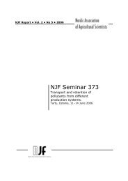 NJF Seminar 373 - Nordic Association of Agricultural Scientists