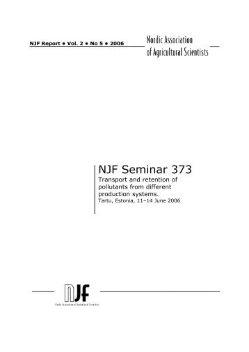 NJF Seminar 373 - Nordic Association of Agricultural Scientists