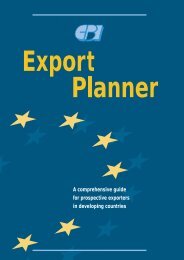 Appendices to CBI Export Planner - crecer