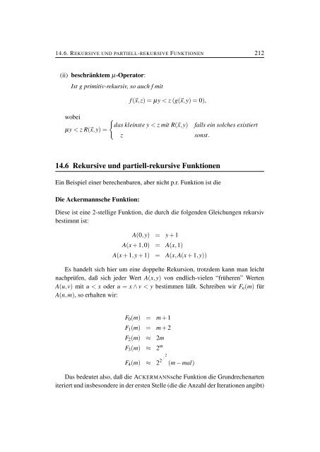 Kapitel 14 - Fakultät für Mathematik und Informatik