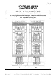 MaÃanalyse der Schinkelschen Fassaden, Stand ... - Draheim, Horst