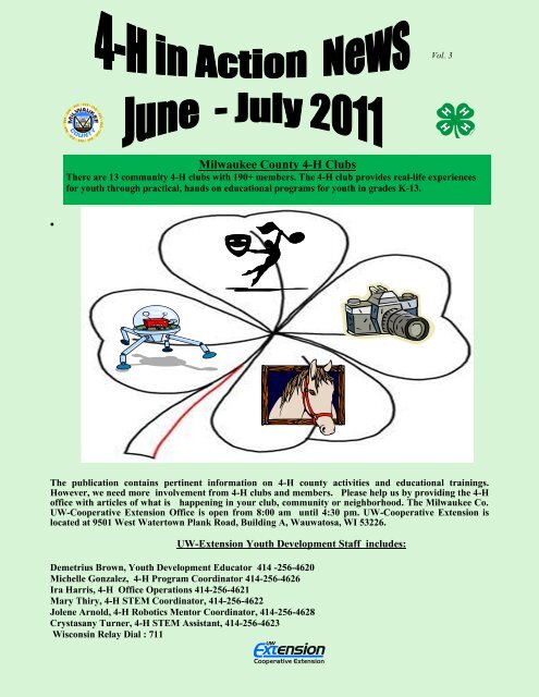 Milwaukee County 4-H Clubs - Milwaukee County - University of ...