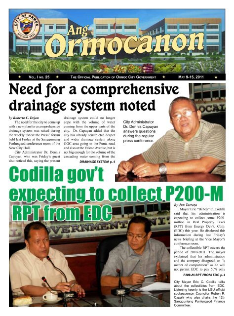 Codilla gov't expecting to collect P200-M RPT from EDC - City ...