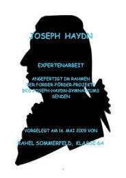 „Joseph Haydn“ Expertenarbeit von Rahel Sommerfeld - eLSA