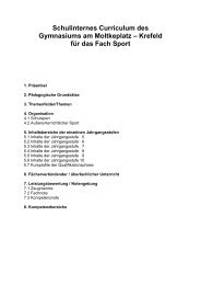 Schulinternes Curriculum des Gymnasiums am Moltkeplatz ...