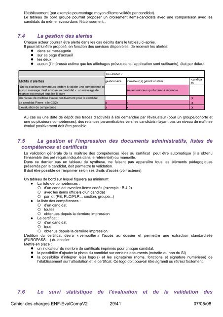 Cahier des charges fonctionnel d'un outil destinÃ© Ã  faciliter l ... - IUFM