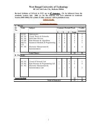 Electronics & Communication Engineering - WBUT