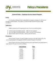 Employee Service Award Program - Bismarck State College