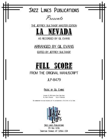 La Nevada - JLP-8479 - Score.mus - Ejazzlines.com