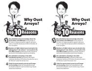 10 reason to oust GMA - Arkibong Bayan