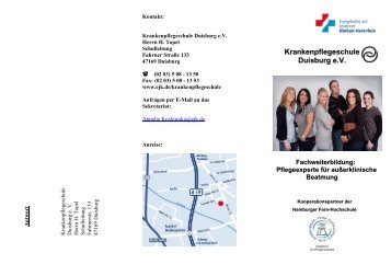 Krankenpflegeschule Duisburg e - Evangelisches Klinikum ...