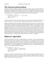 The shortest path problem Dijkstra's algorithm