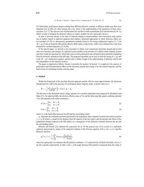 CONFINAMIENTO NANOSCÂ´OPICO EN ESTRUCTURAS ... - It works!