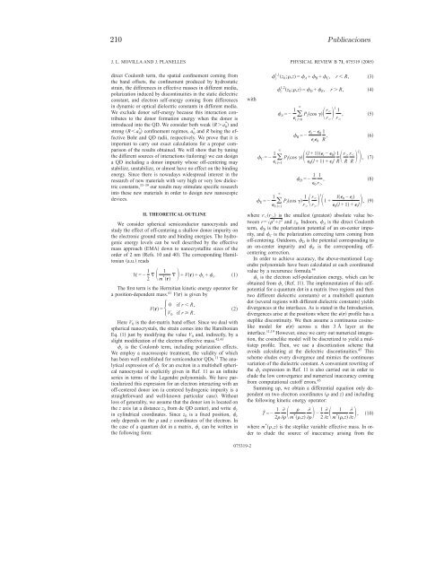 CONFINAMIENTO NANOSCÂ´OPICO EN ESTRUCTURAS ... - It works!