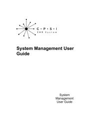 System Management User Guide - CPSI Application Documentation